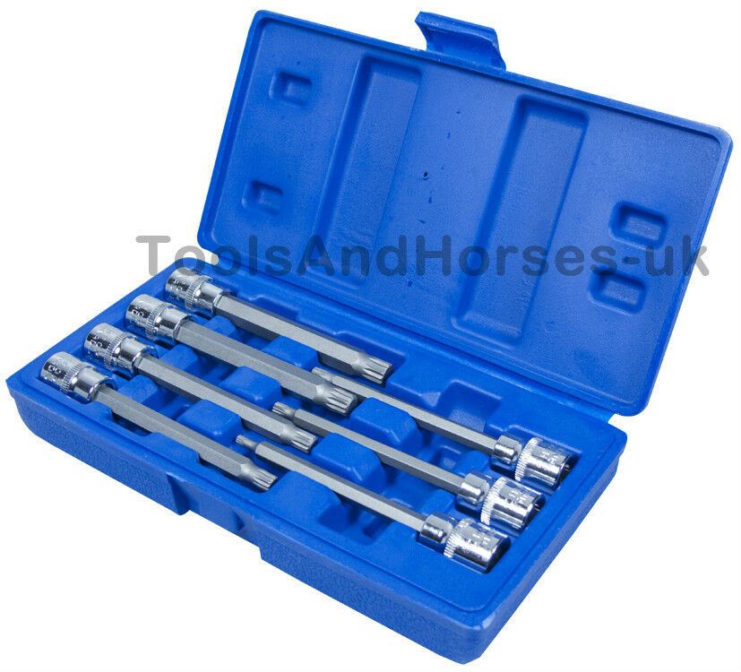 BLUESPOT 7PCS 3/8" DRIVE EXTRA LONG SPLINE BIT SOCKETS M4 - M10