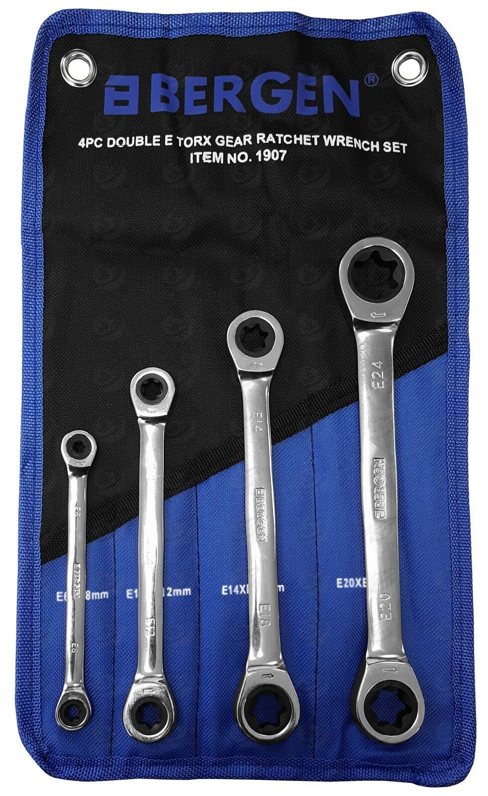 US PRO 4PCS RATCHET E - TORX SPANNERS E6 - E24