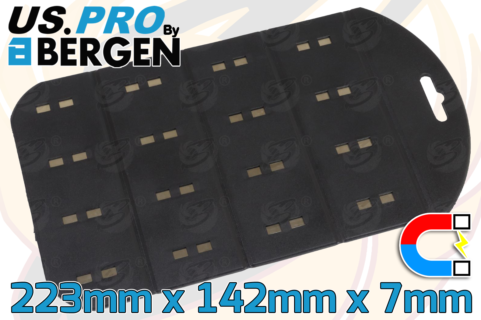 US Pro Flexible Magnetic Tool And Parts Mat ( 223mm x 142mm x 7mm ) ( 6748 )