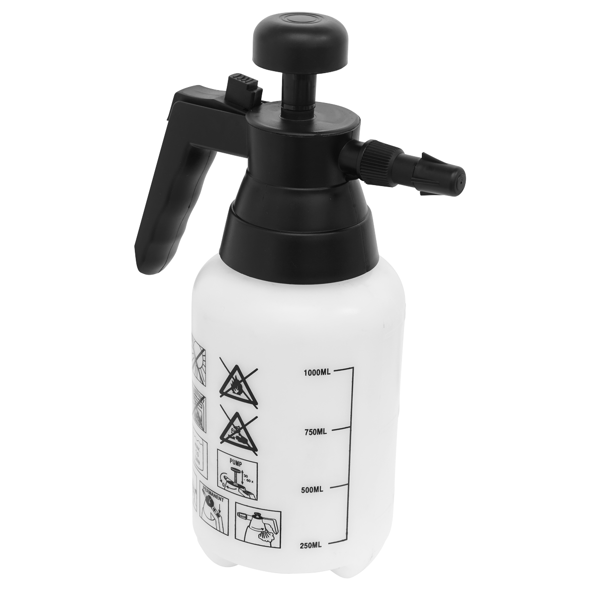 Sealey 1 Litre Pressure Sprayer with Viton Seals For Brake Cleaner, Penetratiing Oils, Detergents Etc... SCSG02