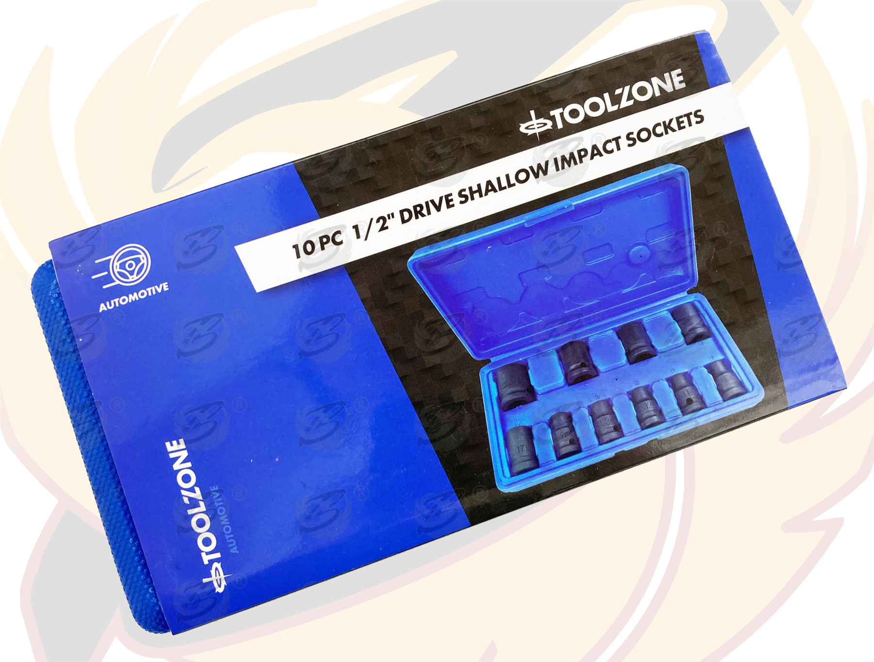 Toolzone 10 Piece 1/2" Drive 6 Point Shallow Impact Sockets 10mm - 24mm ( SS125 )