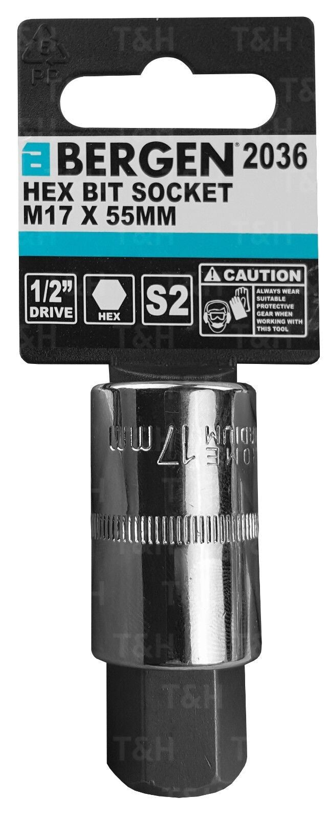 US Pro H17 1/2" Drive 55mm Long Hex Bit Socket ( Single ) 3396