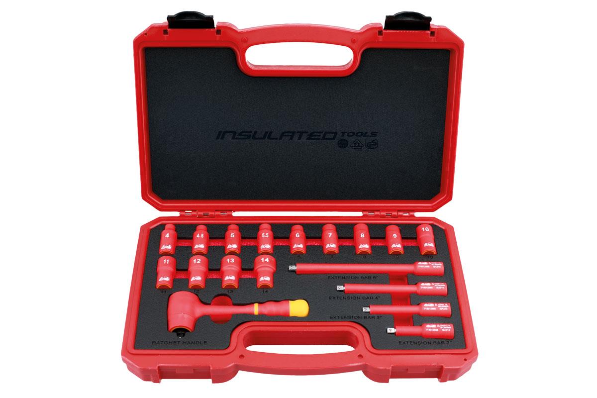 Laser 18 Piece 1/4" Drive Insulated Socket Set 6145