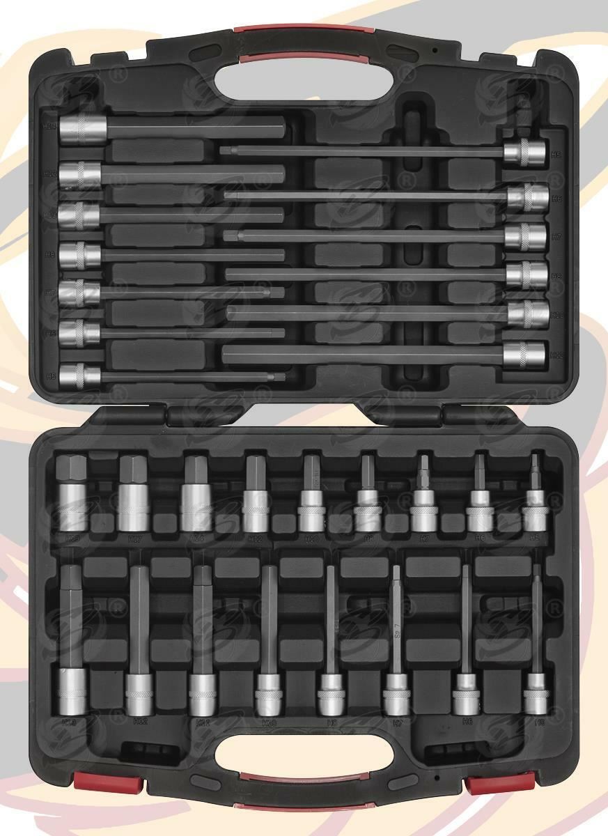 Sealey 30 Piece 3/8" Drive Hex Bit Sockets H5 - H19 ( AK89000 )