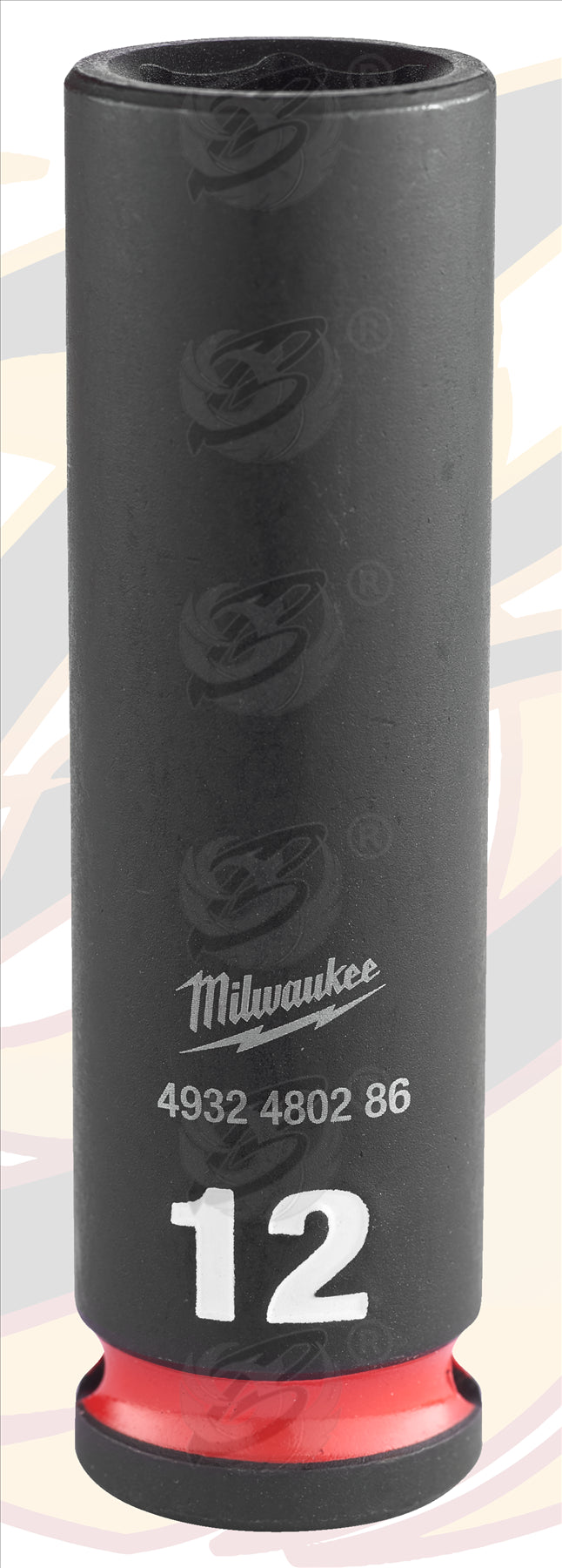 MILWAUKEE 12MM 3/8" DRIVE 6 POINT DEEP IMPACT SOCKET ( SINGLE )
