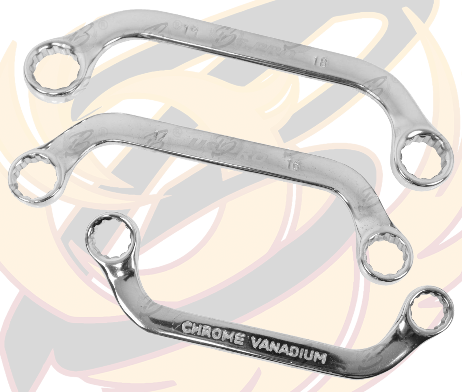 US Pro 5 Piece Metric C Type Spanner Set 10 - 19mm ( 3233 )