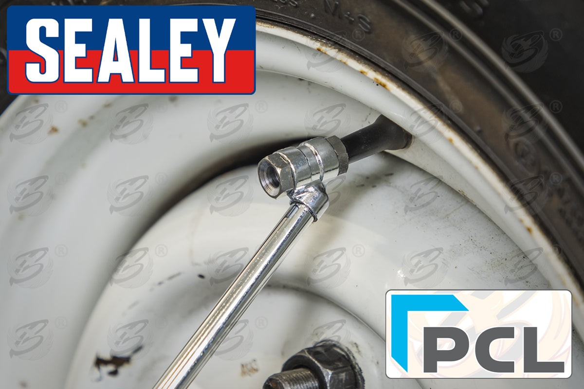 SEALEY PCL AIRLITE ECO TYRE INFLATOR WITH TWIN HOLD-ON CONNECTORS 0 - 140PSI