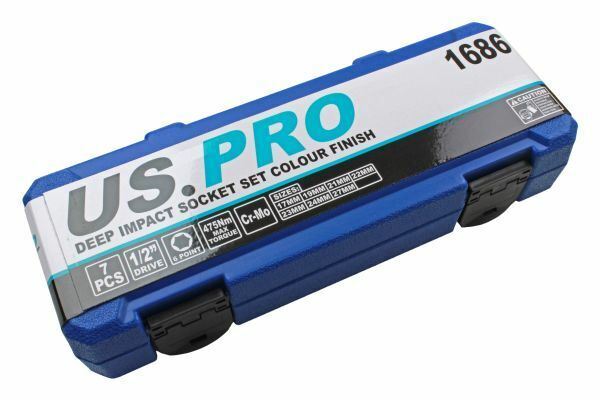 US PRO 1/2" DRIVE 30" LONG BREAKER BAR & 7PCS 6 POINT ALLOY WHEEL NUT SOCKETS 17MM - 27MM