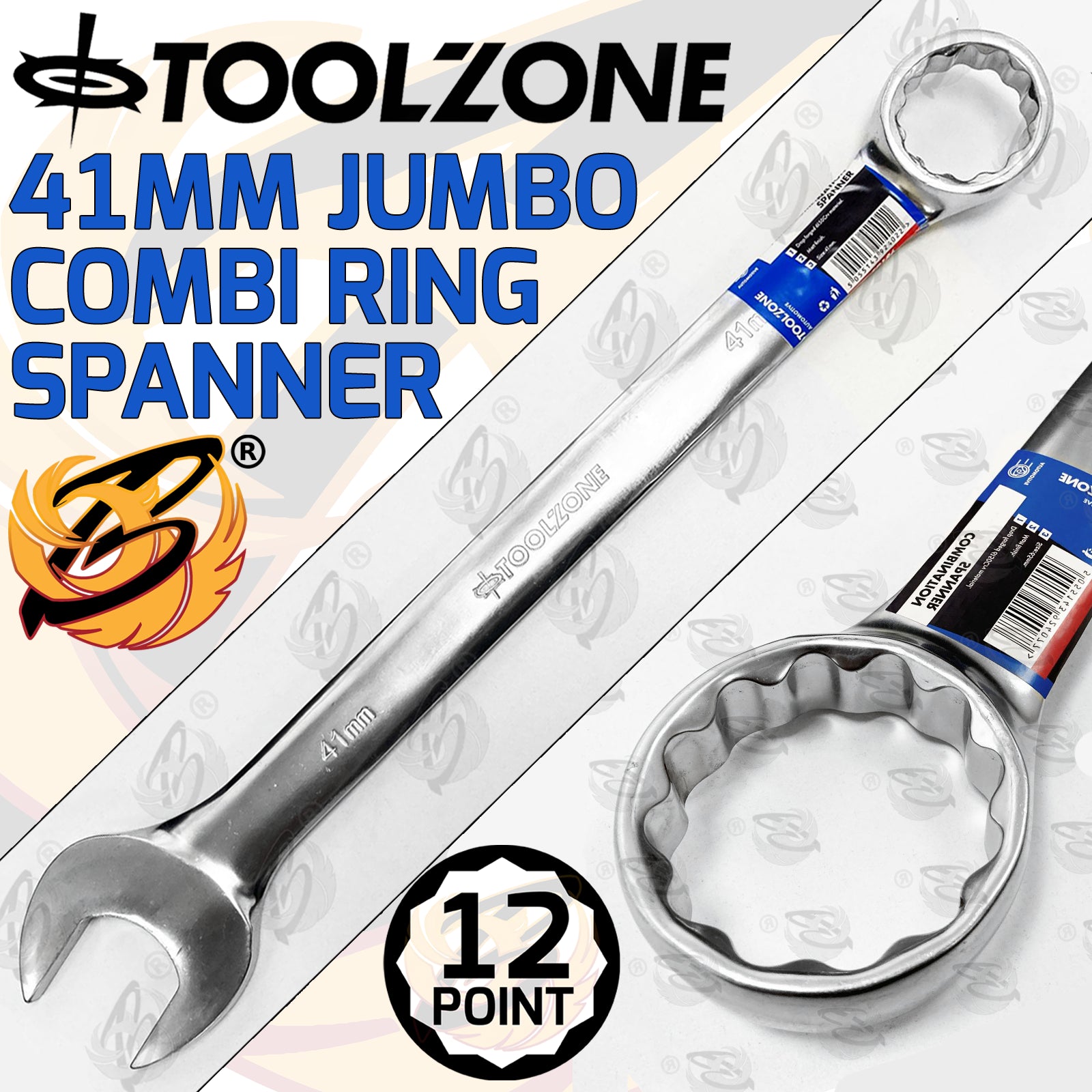 TOOLZONE 41MM JUMBO COMBINATION SPANNER ( SINGLE )