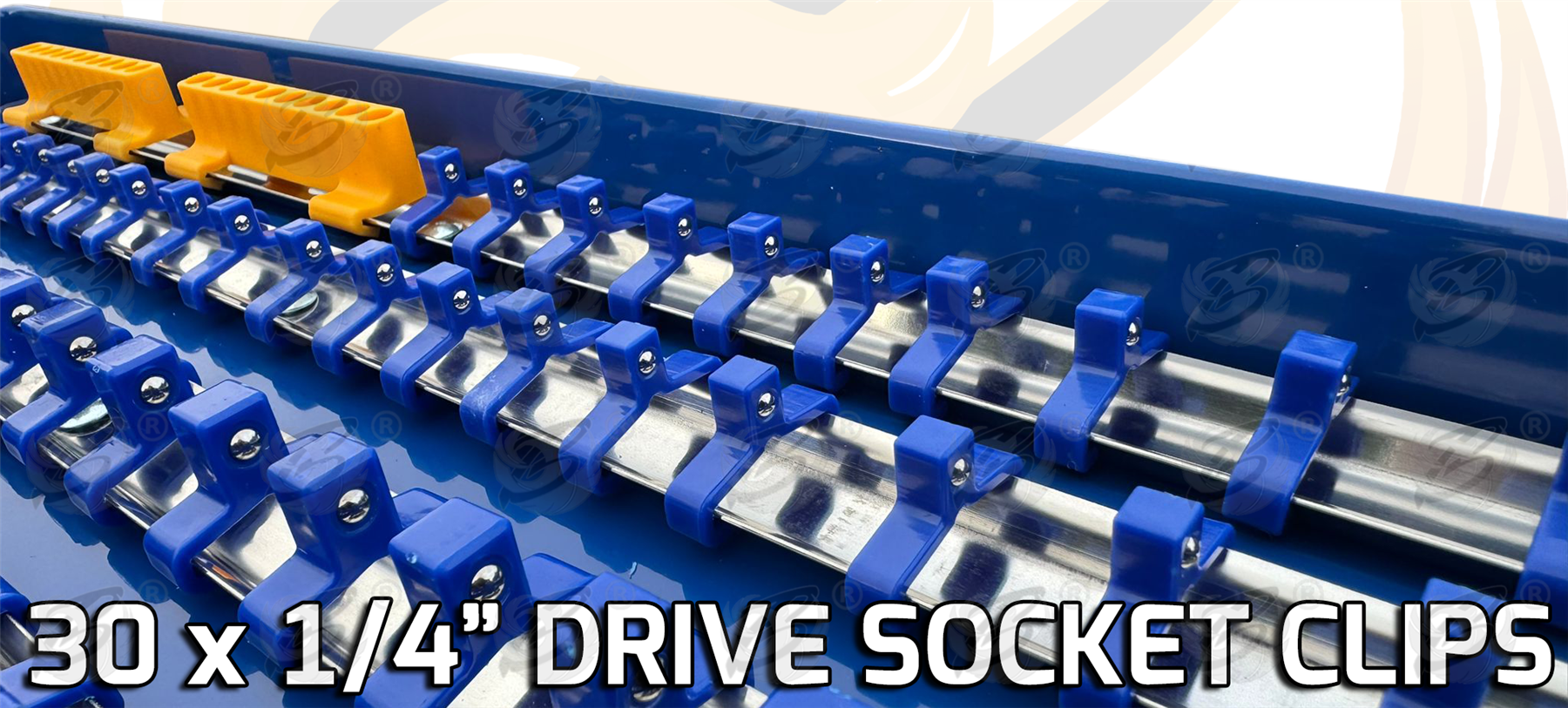 US Pro 110 Clip & Bit 1/4" & 3/8" & 1/2" Drive Socket Rails 1494