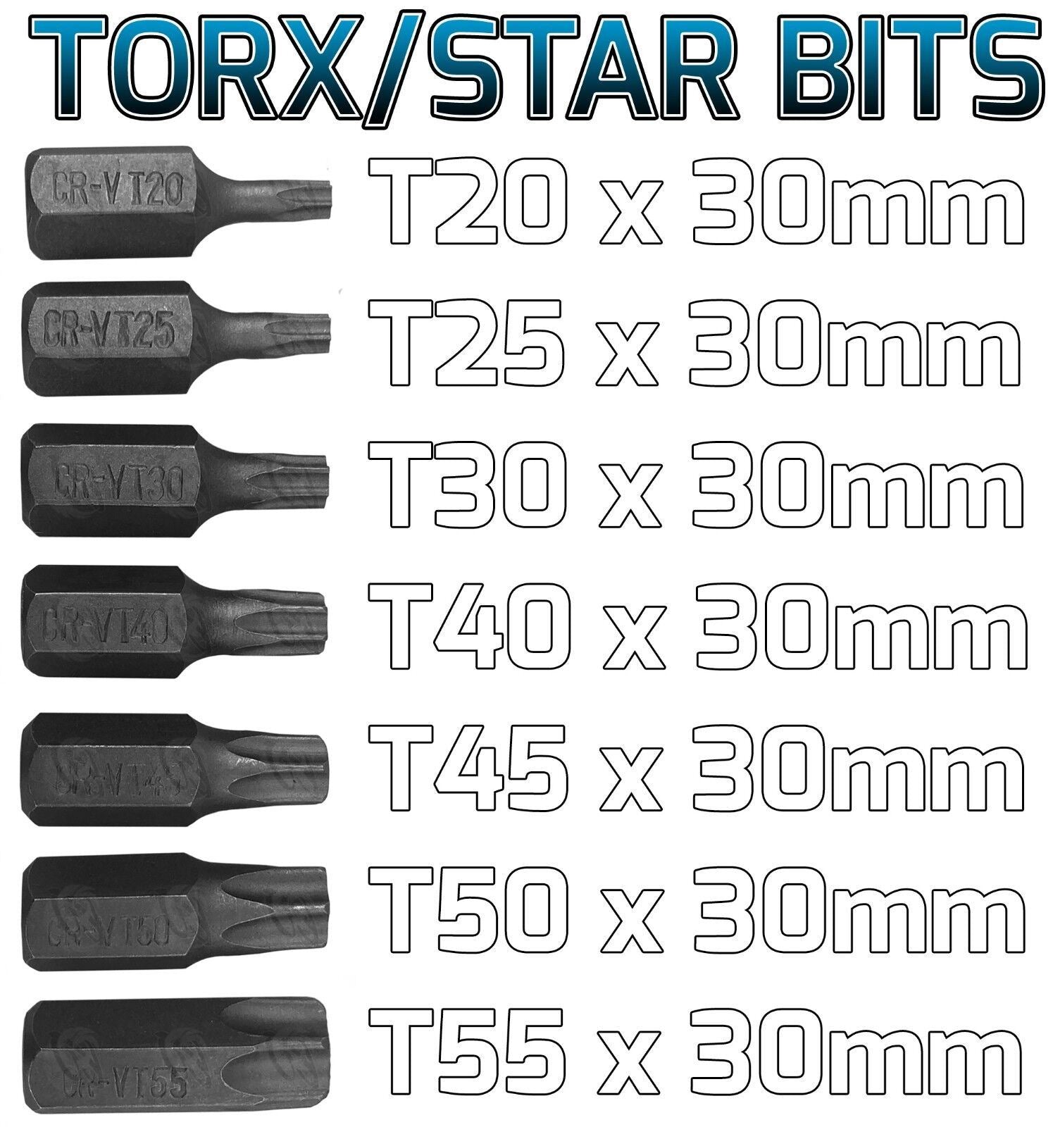 US Pro 40 Piece Hex - Torx - Spline Bit Sockets 2200