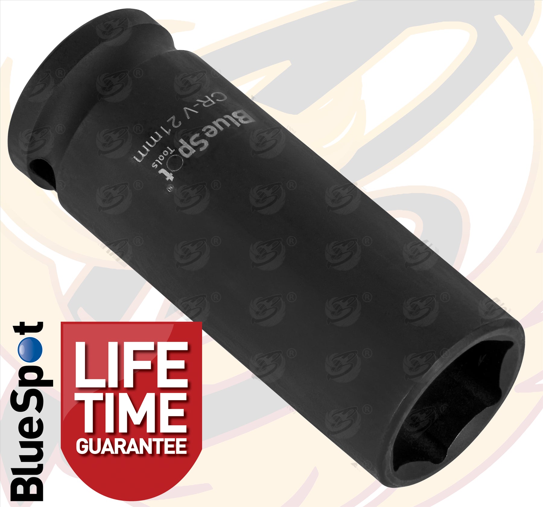 BLUESPOT 21MM 1/2" DRIVE 6 POINT DEEP IMPACT SOCKET ( SINGLE )