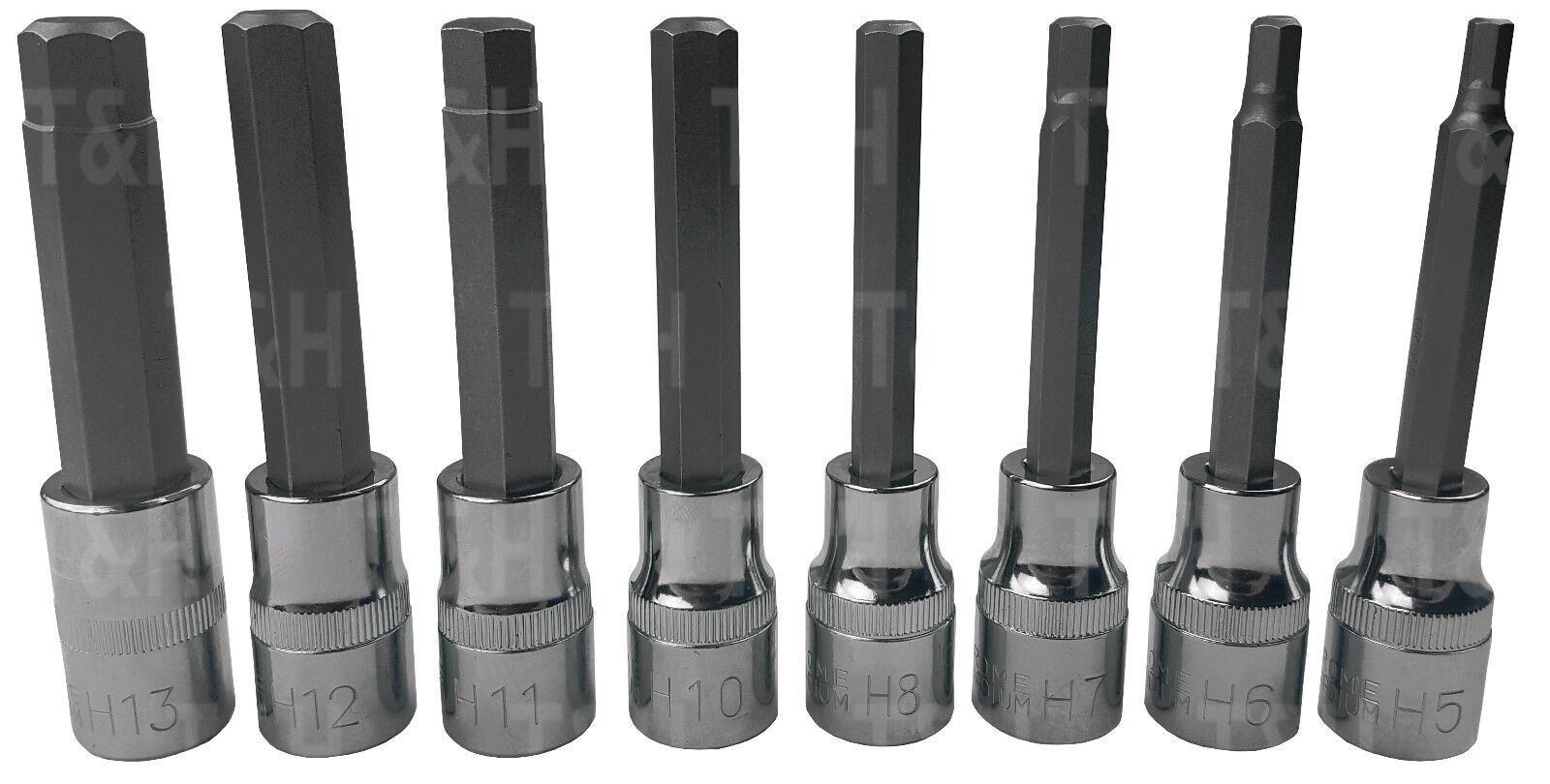 US Pro 30 Piece 1/2" Drive Hex Bit Sockets H5 - H19 3229