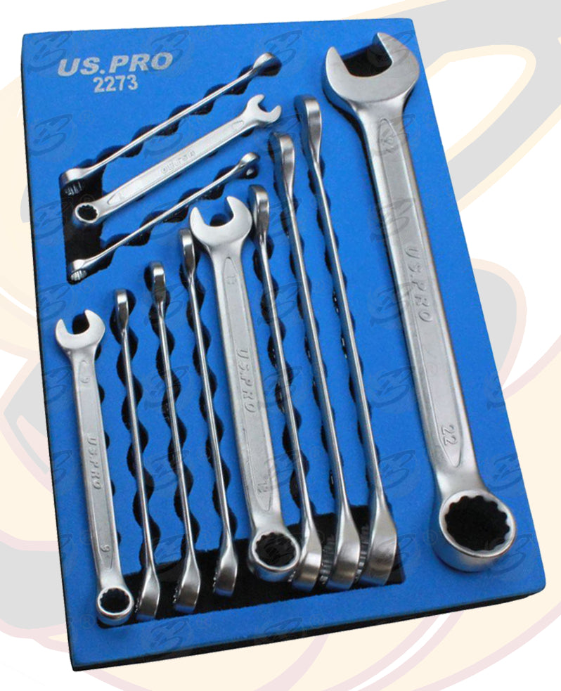 US PRO 26PCS SPANNERS & STUBBY COMBINATION SPANNER SET 6MM - 22MM