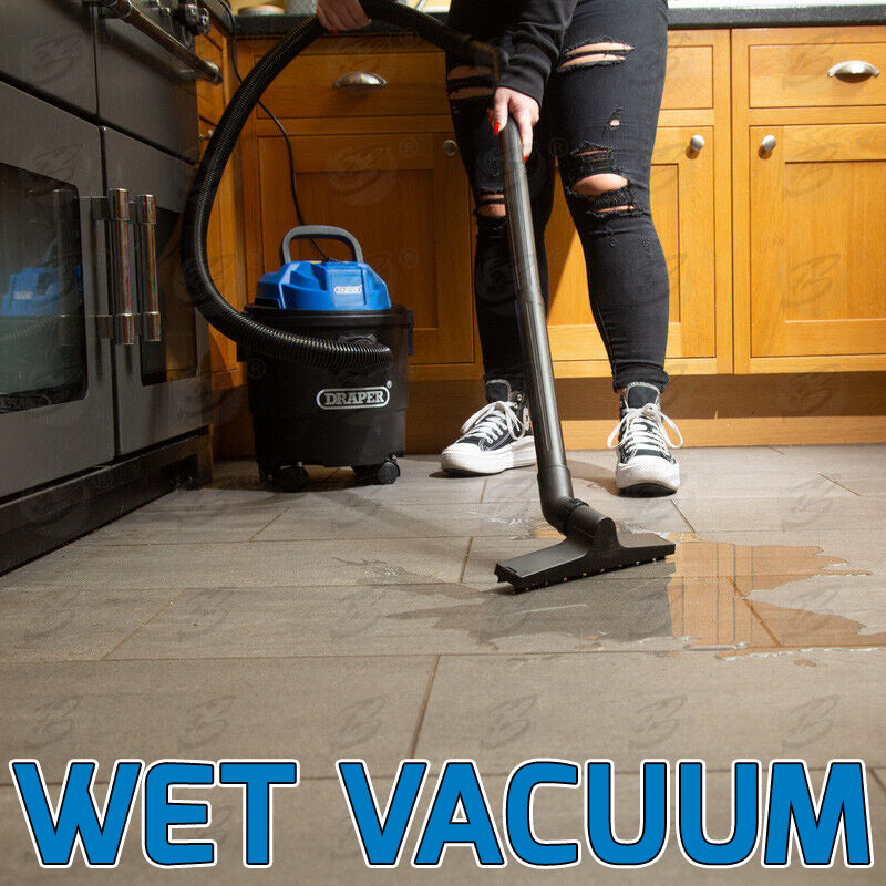 DRAPER WET AND DRY VACUUM CLEANER 15L 1250W / 230V WATER DIRT CARPET WASHER