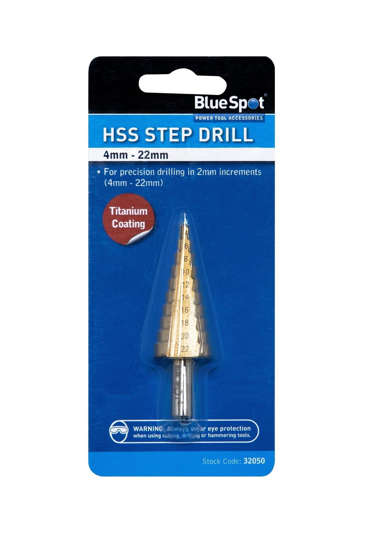 BlueSpot HSS Step Drill 4mm - 22mm ( 32050 )