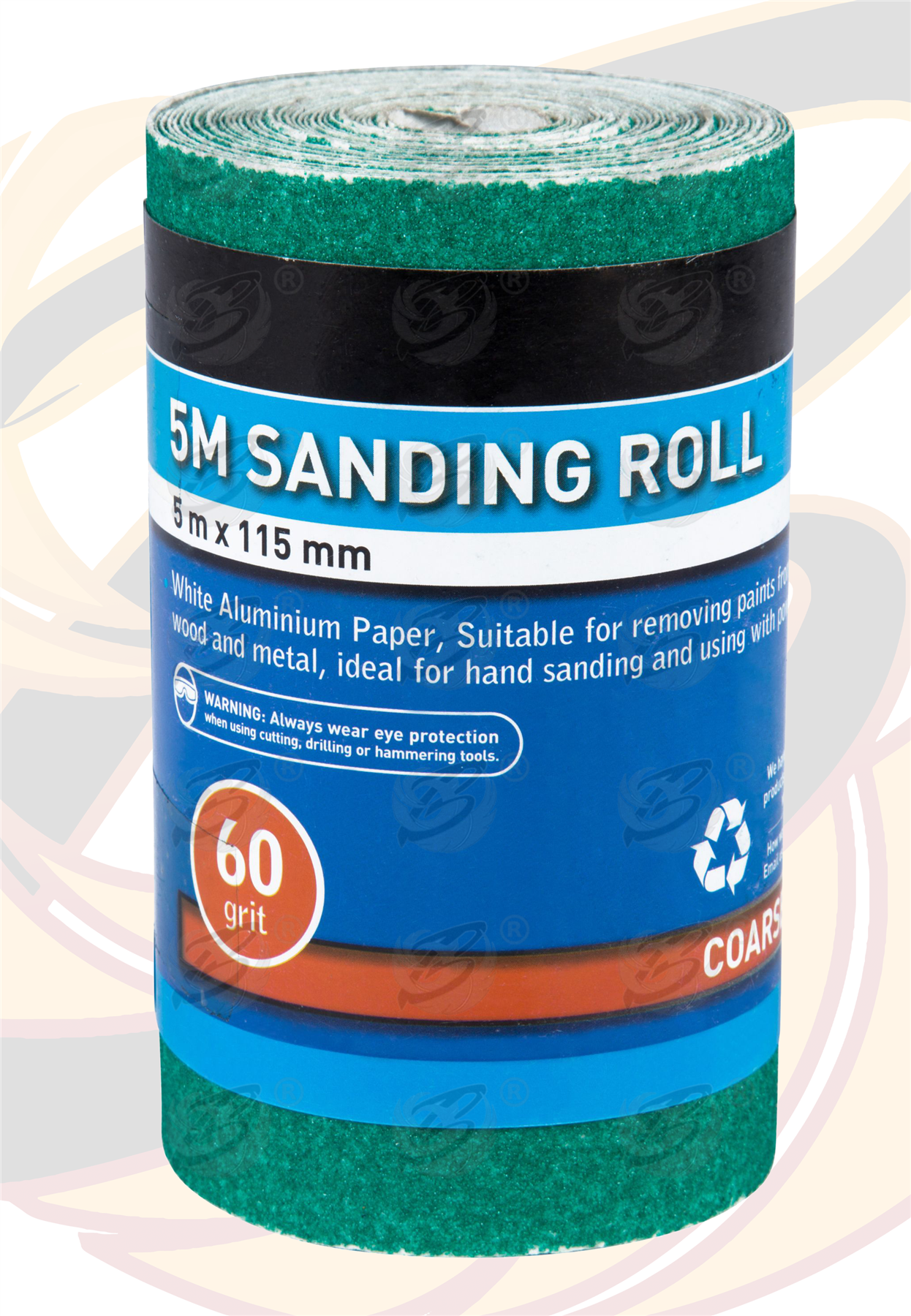 BlueSpot 60 Grit Sanding Roll ( 5M x 115mm ) ( 1 Rolls ) ( 19857 ( x 1 ) )