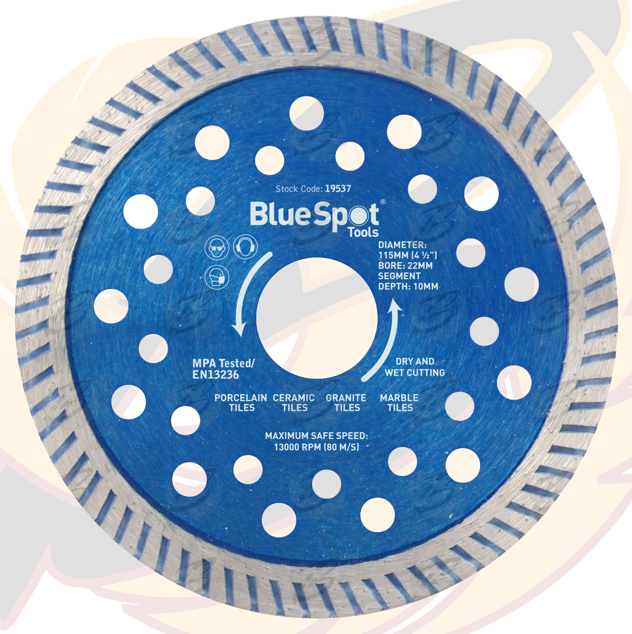 BlueSpot 4.5" / 115mm Turbo Diamond Cutting Disc ( 19537 )
