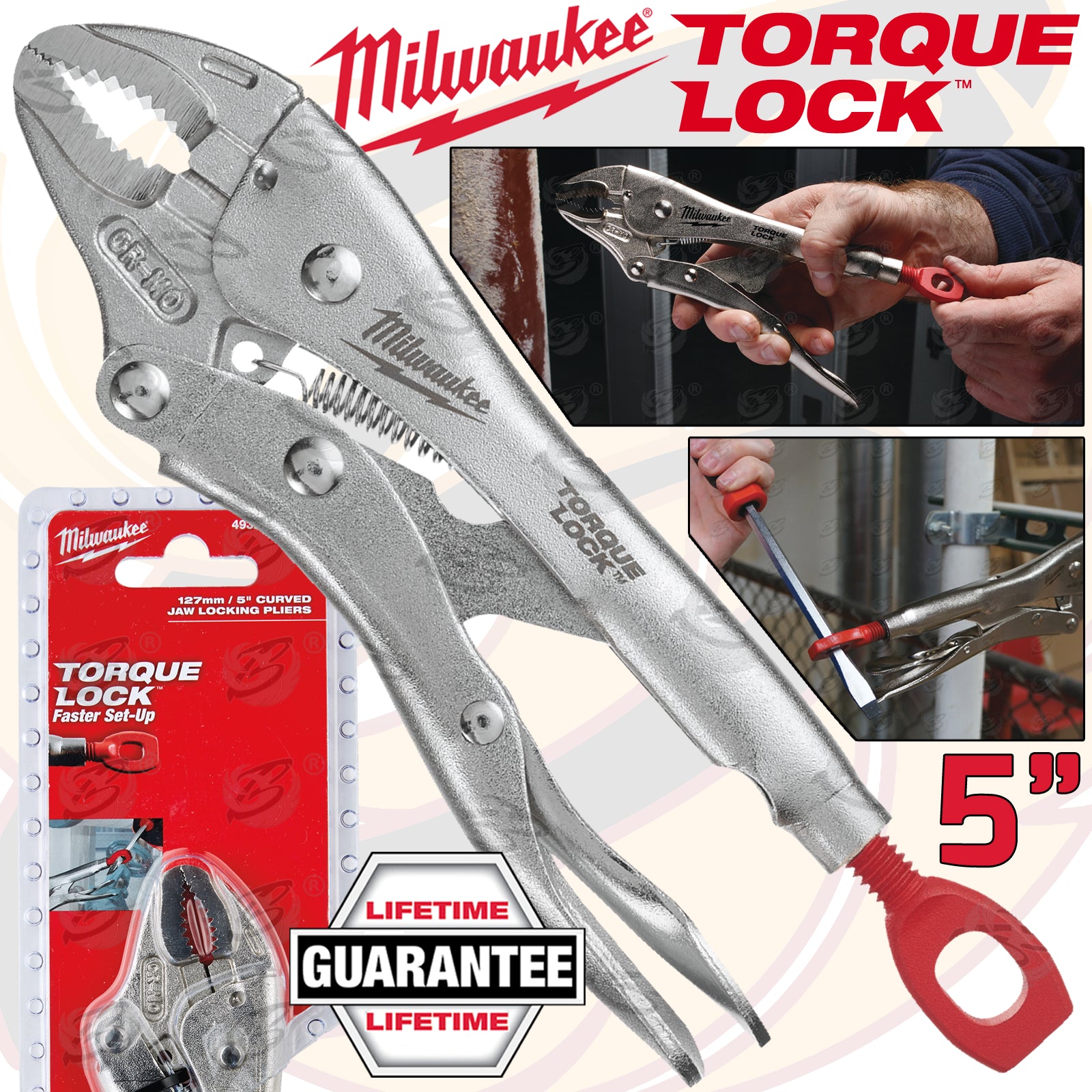 MILWAUKEE 5" CURVED JAW TORQUE LOCK LOCKING PLIERS