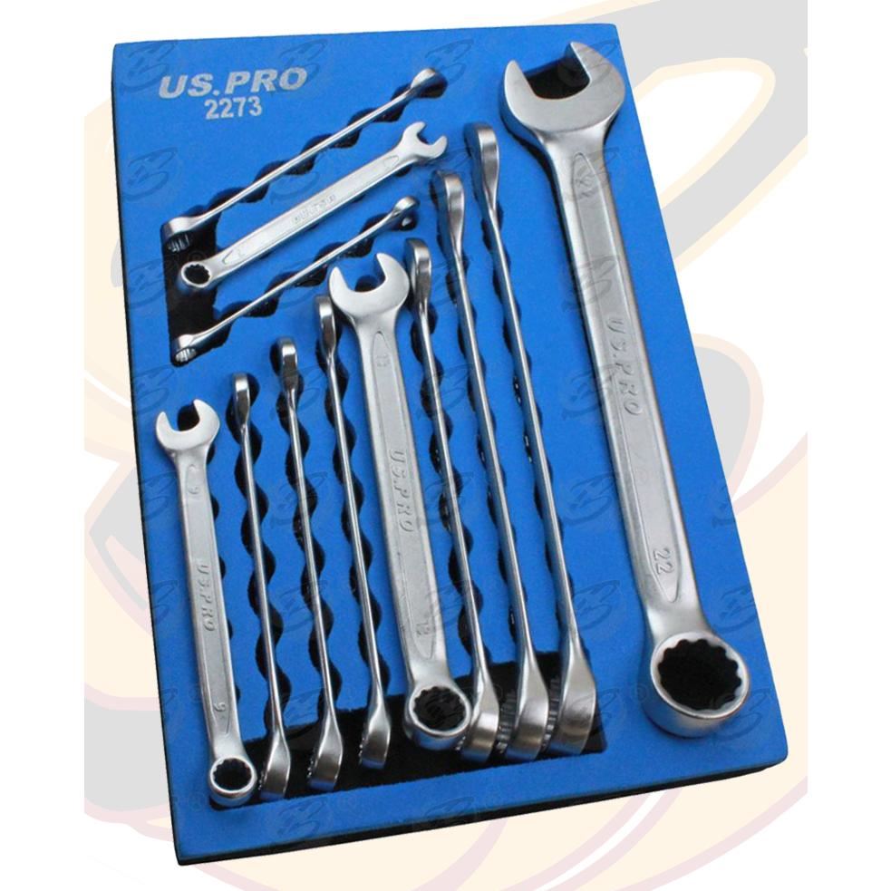 US PRO 26PCS SPANNERS & STUBBY COMBINATION SPANNER SET 6MM - 22MM