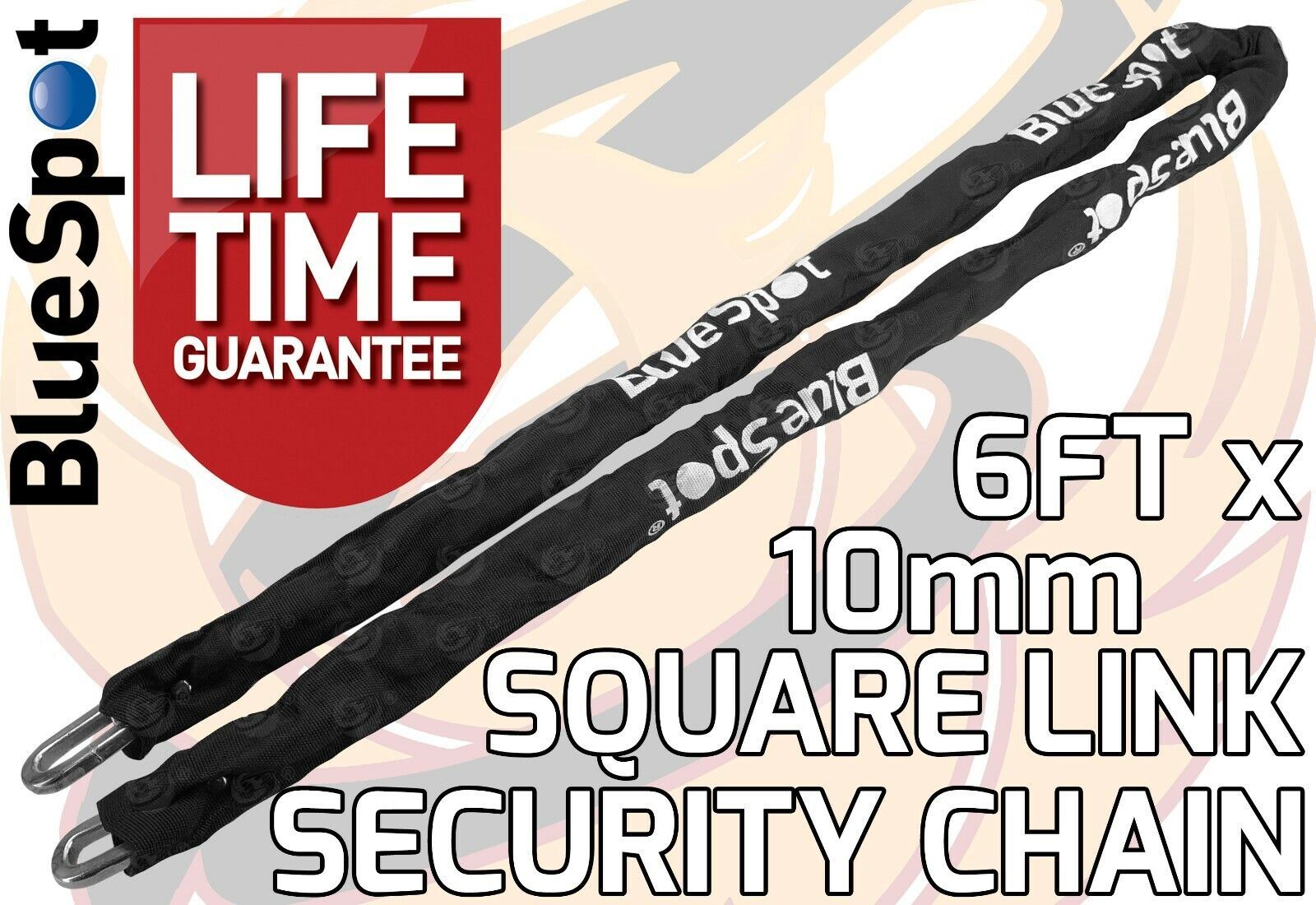 BlueSpot 6 Foot Long 10mm Links Security Chain ( 77080 )