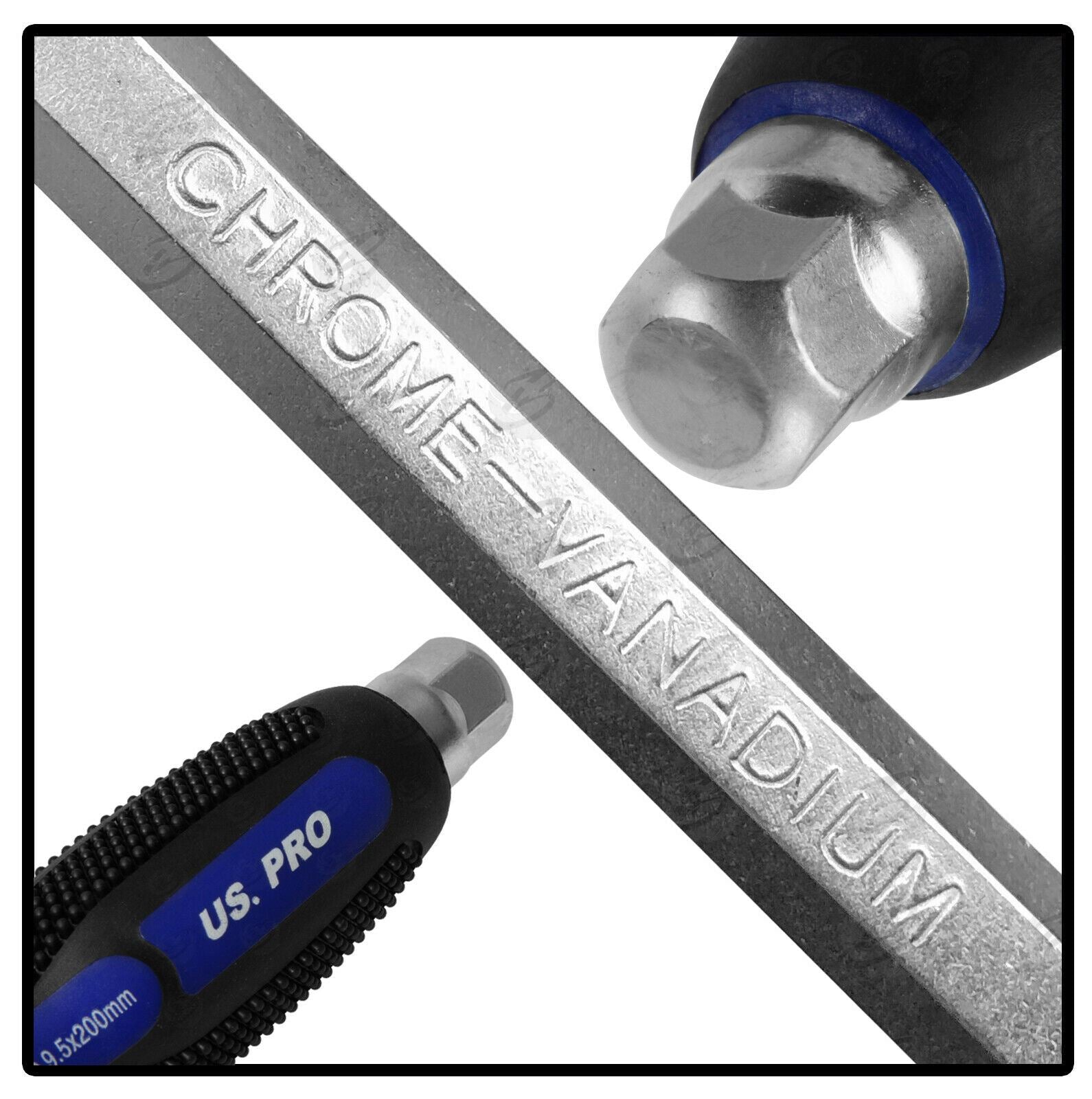 US PRO 12PCS MAGNETIC GO THROUGH SCREWDRIVER SET ( SLOTTED - PHILLIPS )