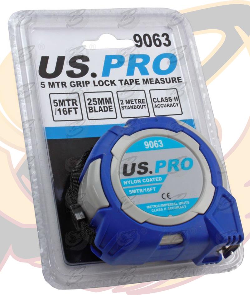 US PRO 5M 25MM WIDE BLADE TAPE MEASURE