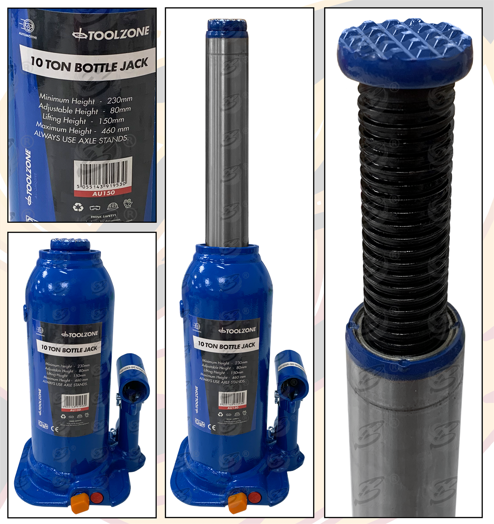 Toolzone 10 Ton Bottle Jack ( AU150 )