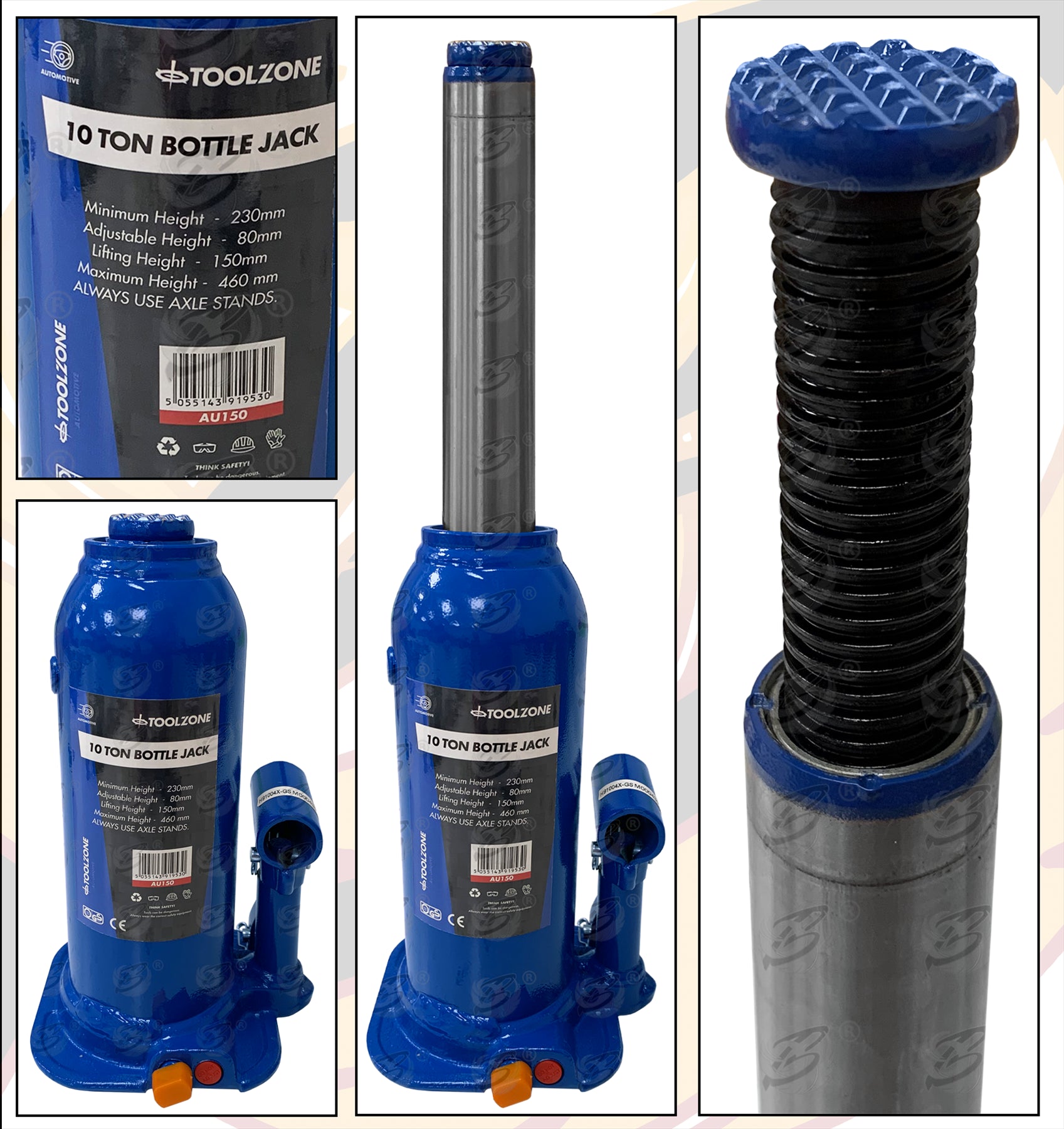 TOOLZONE 10 TON BOTTLE JACK