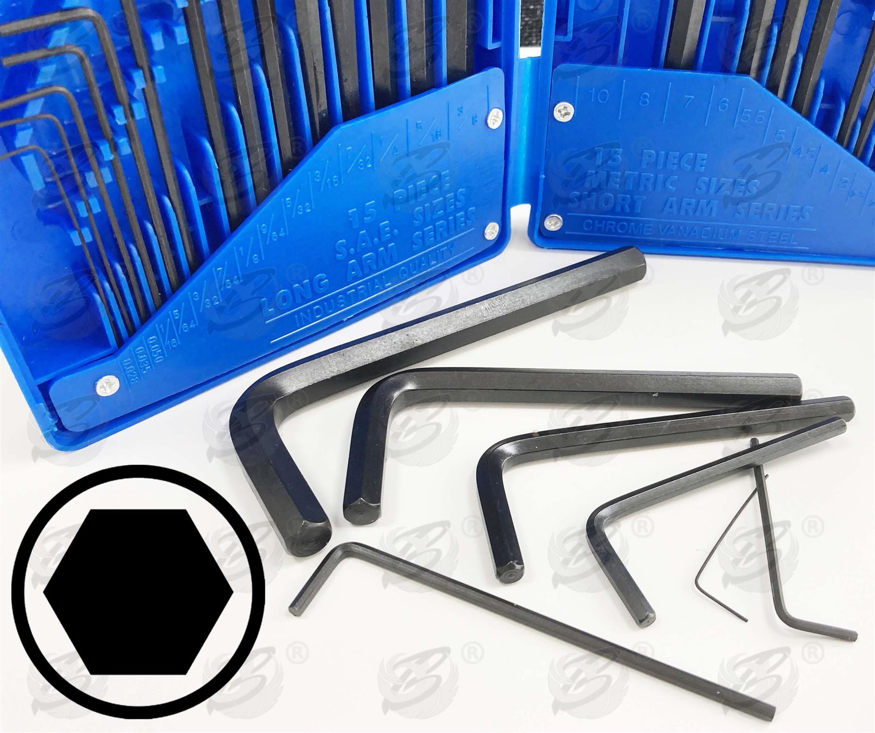 TOOLZONE 30PCS METRIC & IMPERIAL HEX KEYS