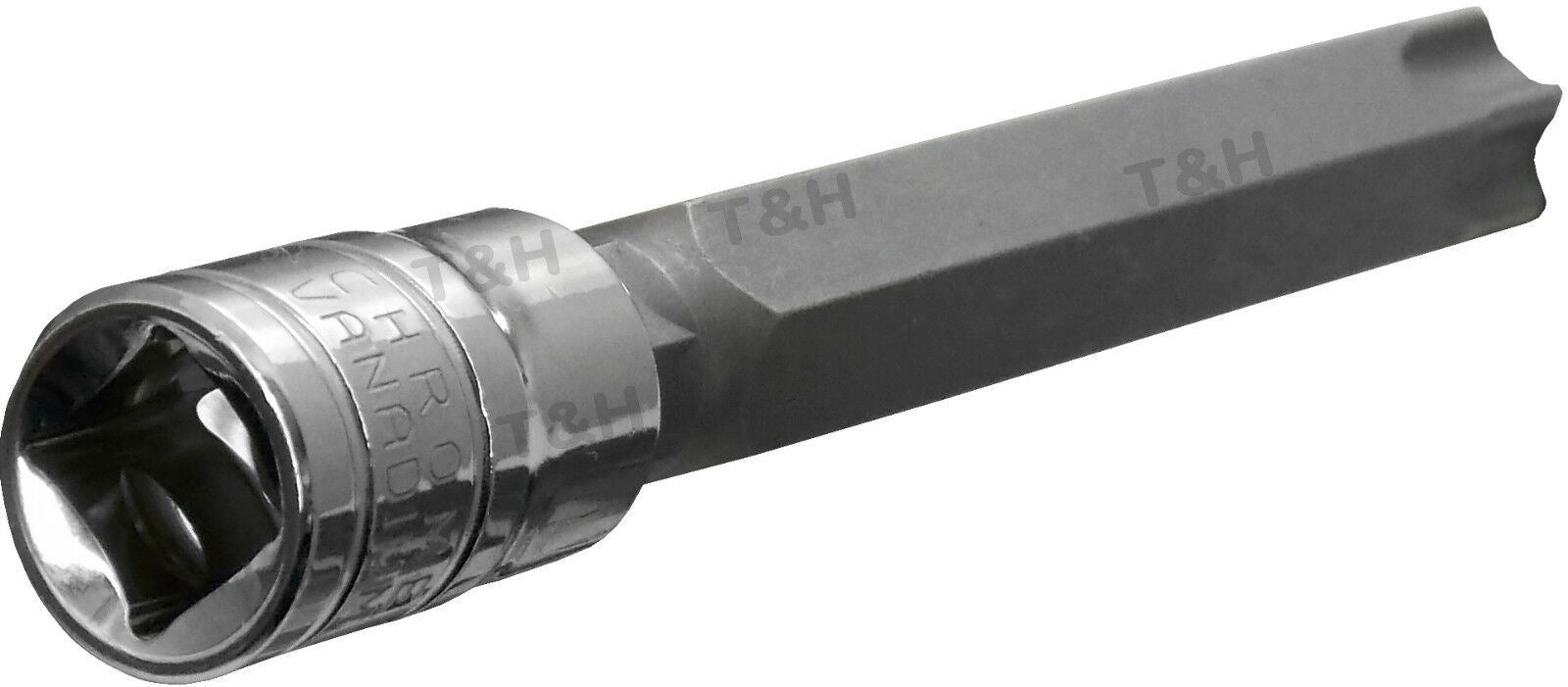 US PRO 8PCS 3/8" DRIVE EXTRA LONG TORX BIT SOCKETS T25 - T60