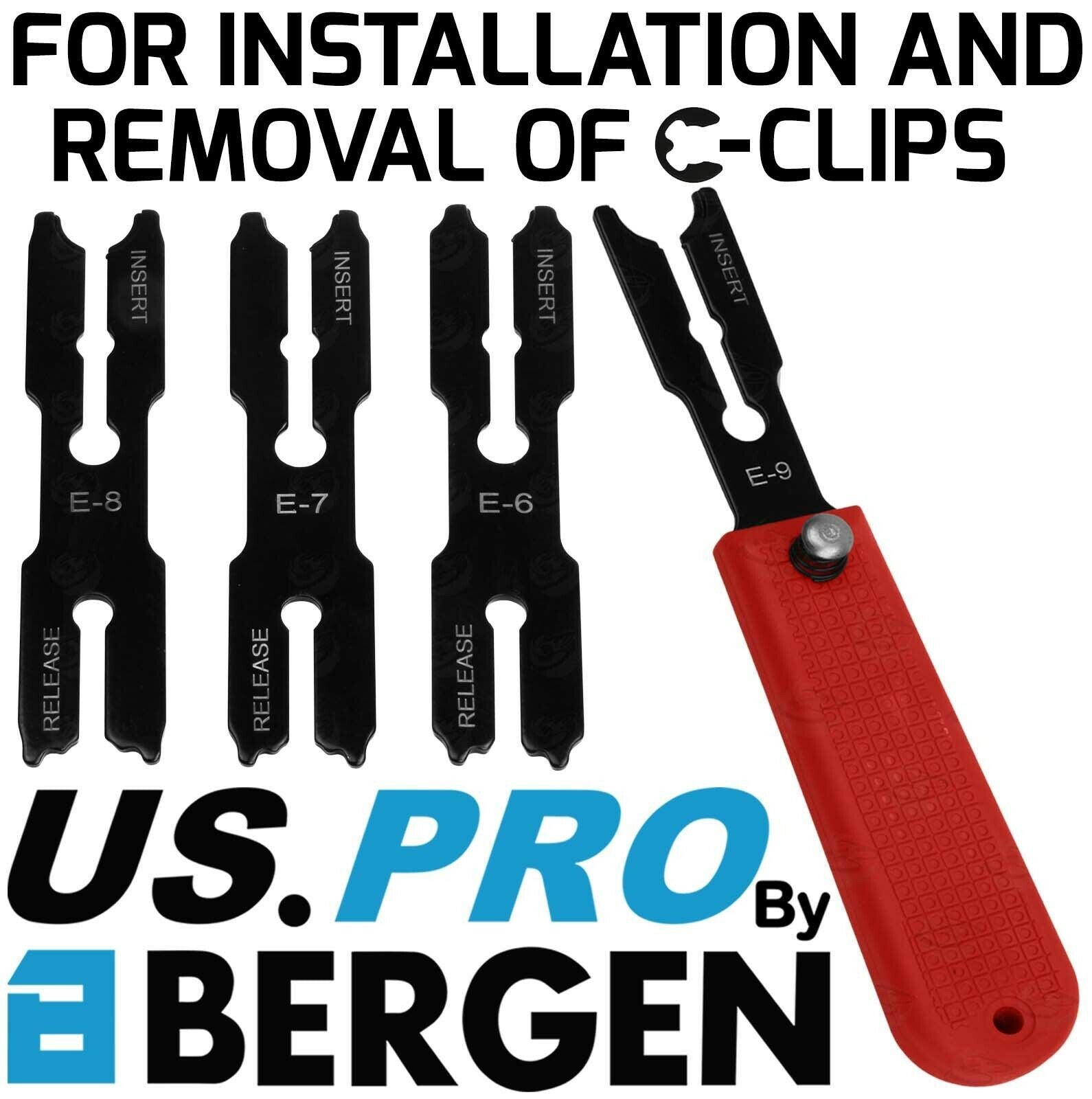 US PRO 5PCS E CLIP REMOVER & INSTALLER TOOL 56 - 57 - E8 - E9