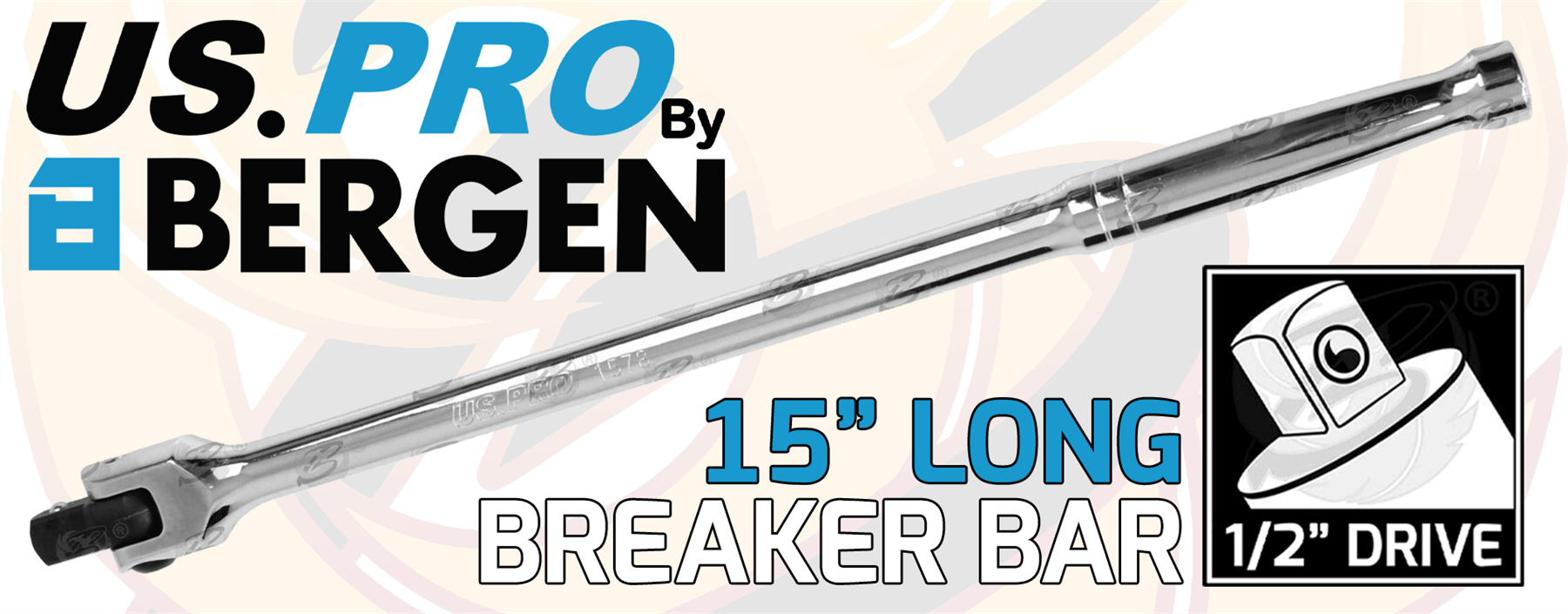 US Pro 1/2" Drive 15" Long Breaker Bar 1578