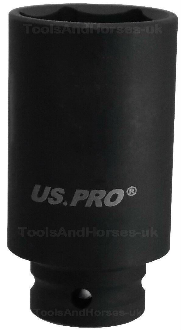 US PRO 19PCS 1/2" DRIVE 6 POINT DEEP IMPACT SOCKETS & EXTENSIONS 10MM - 32MM