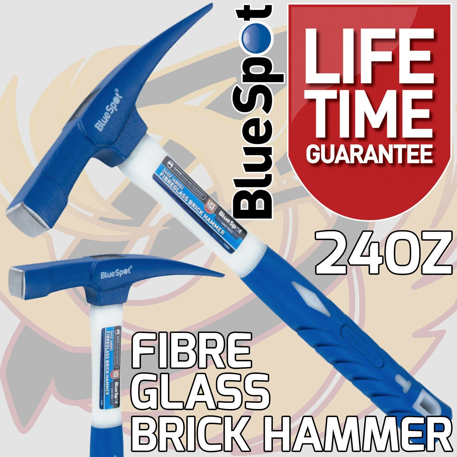 BLUESPOT 16OZ FIBREGLASS BRICK HAMMER