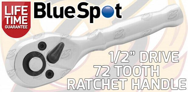 BLUESPOT 1/2" DRIVE 72 TOOTH STUBBY RATCHET HANDLE