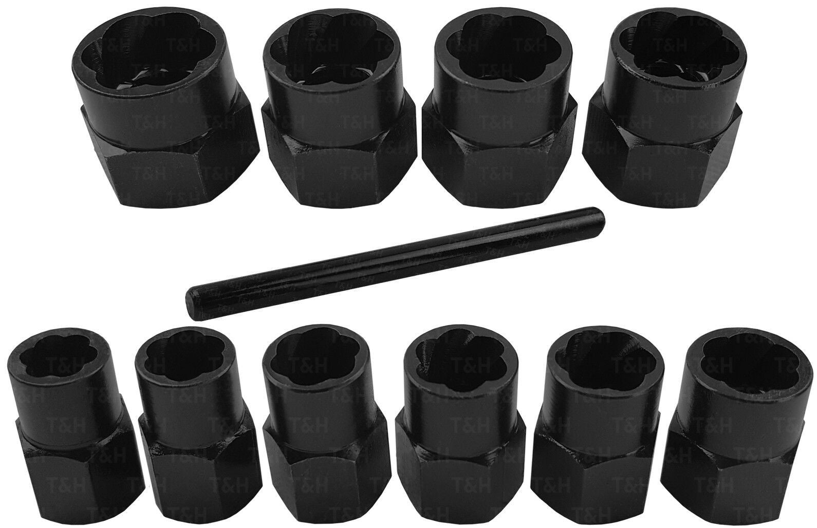 BLUESPOT 10PCS 3/8" DRIVE IMPACT TWIST SOCKETS 9MM - 19MM