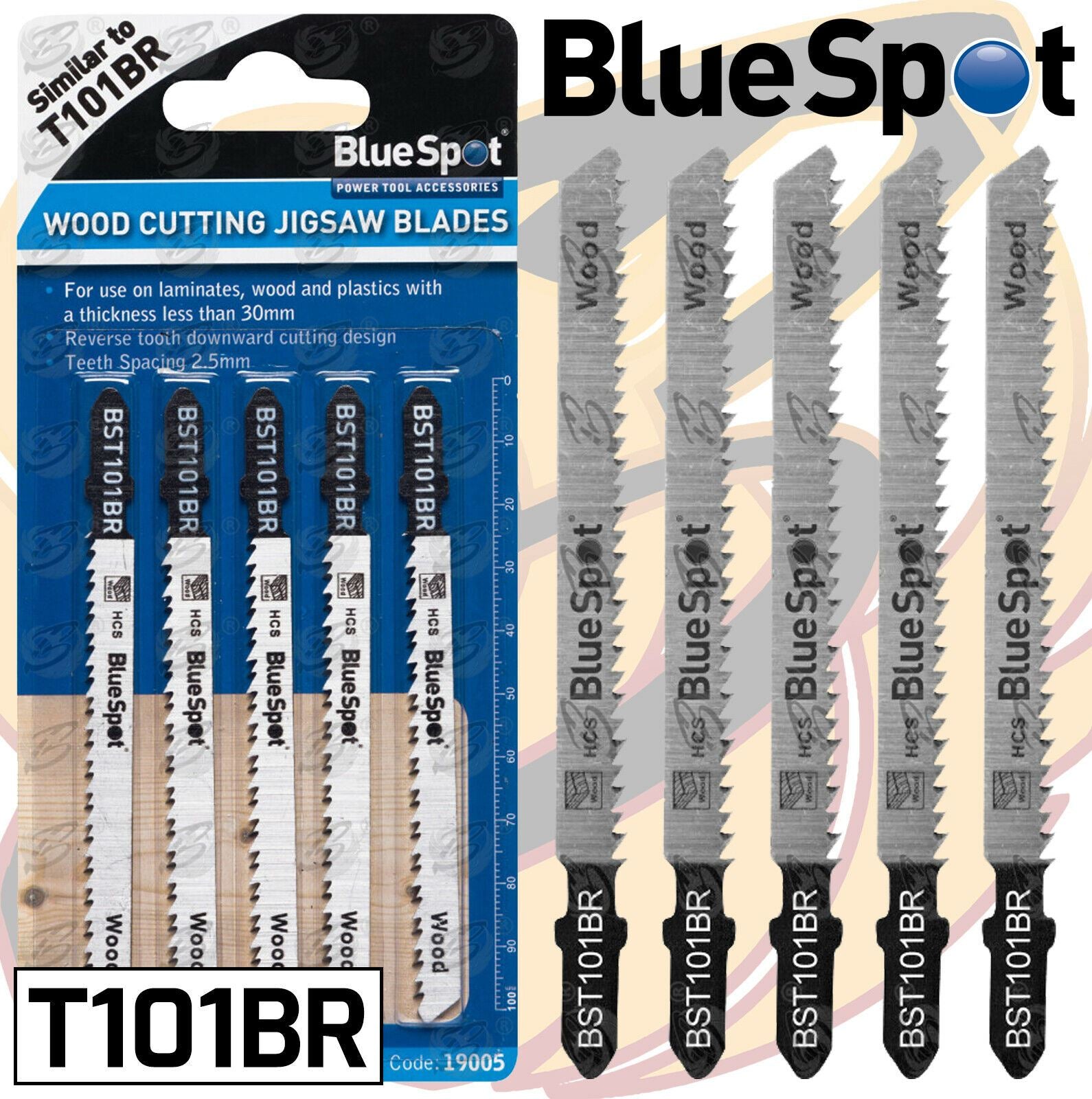 BLUESPOT T101BR 10TPI JIGSAW BLADES