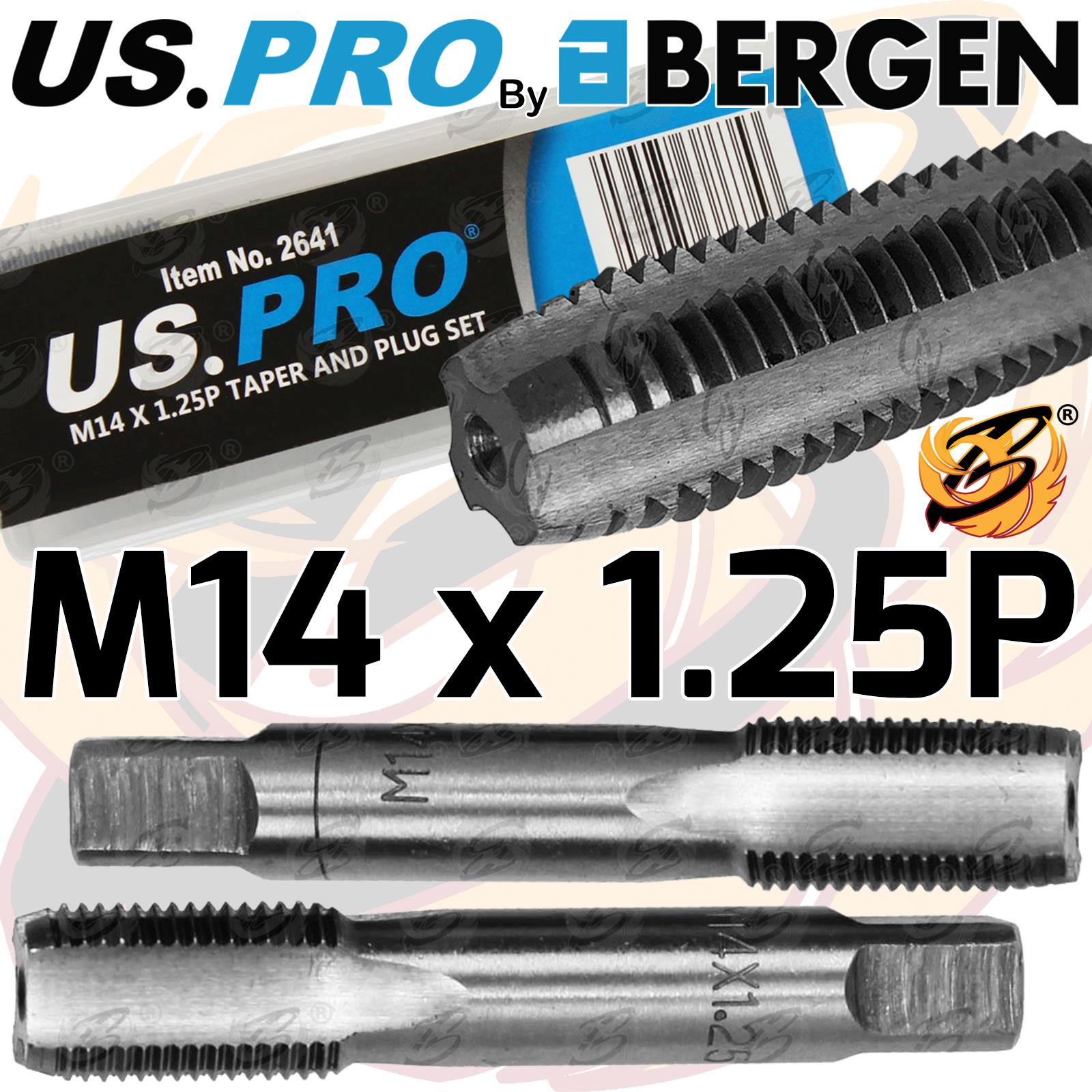 US PRO M14 x 1.25P TAPER & PLUG SET