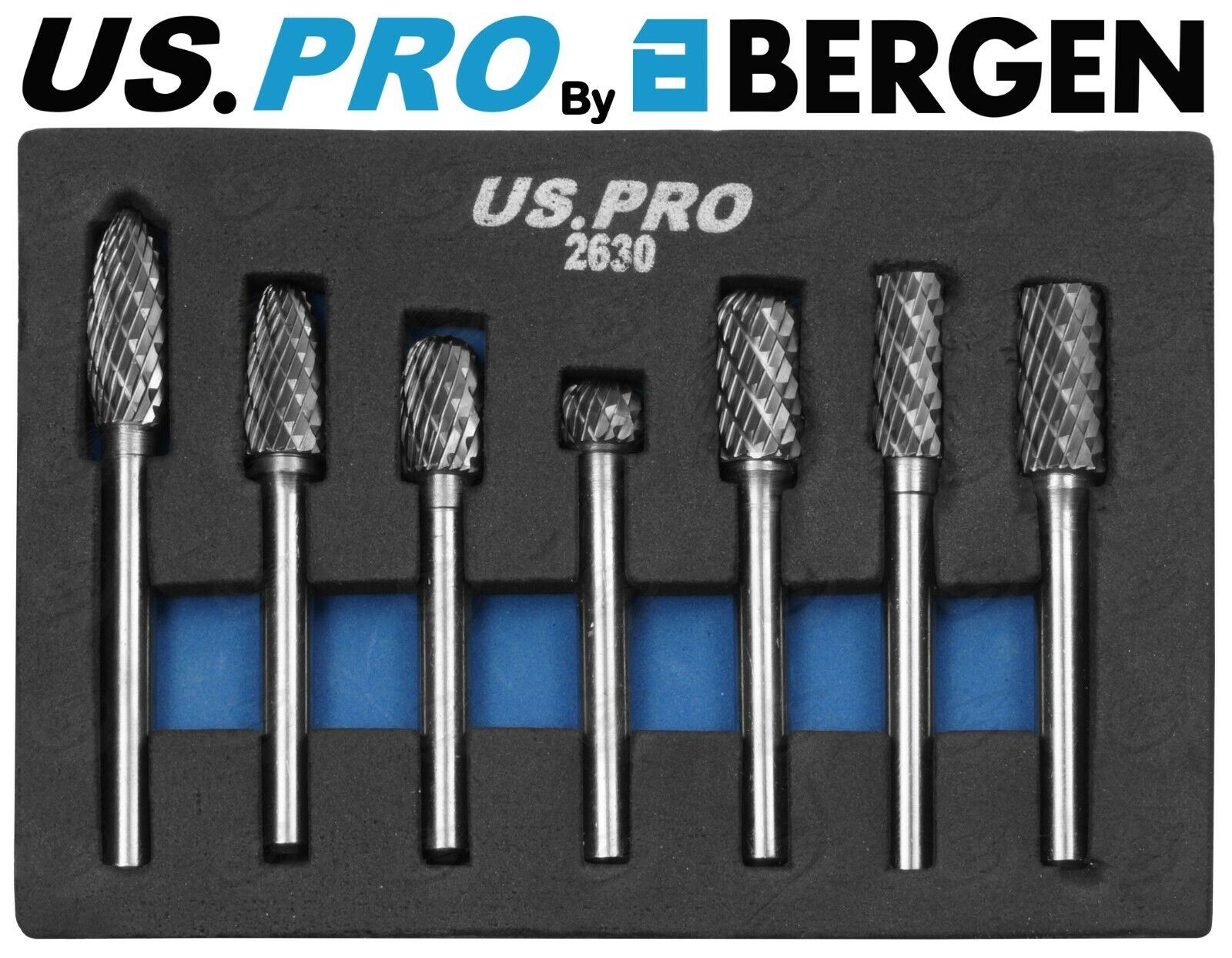 US Pro 7 Piece Tungsten Carbide Burr Set 7072