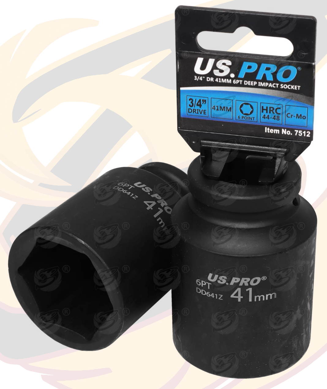 US Pro 41mm 3/4" Drive 6 Point Deep Impact Socket 7512