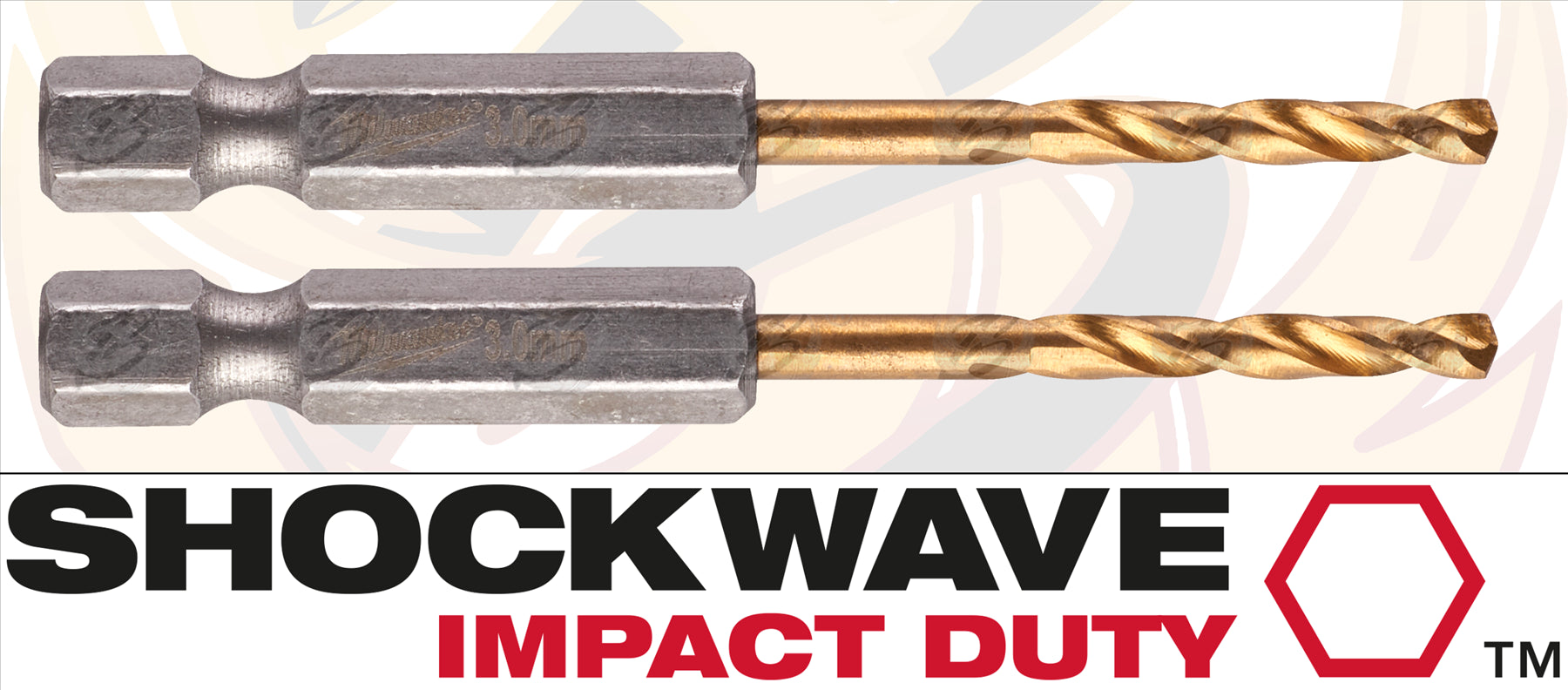 MILWAUKEE 3MM HSS TITANIUM METAL RED HEX DRILL BIT