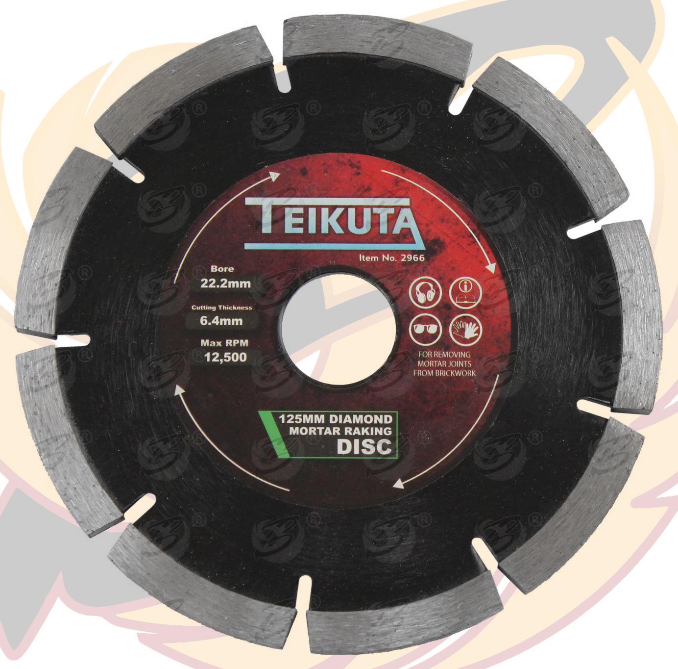 TEIKUTA 4.9" ( 125MM ) MORTAR RAKING DISC ( X 10 )