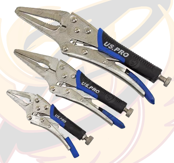 US Pro 3 Piece Long Nose Pliers Set With Soft Grip Handles ( 1846 )