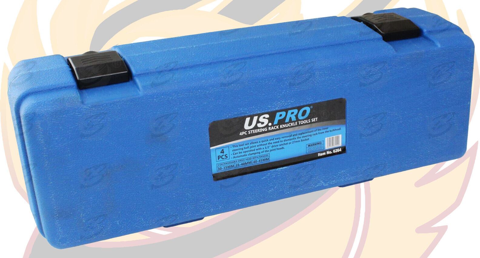 US PRO 4PCS 30MM - 45MM STEERING RACK KNUCKLE TOOL