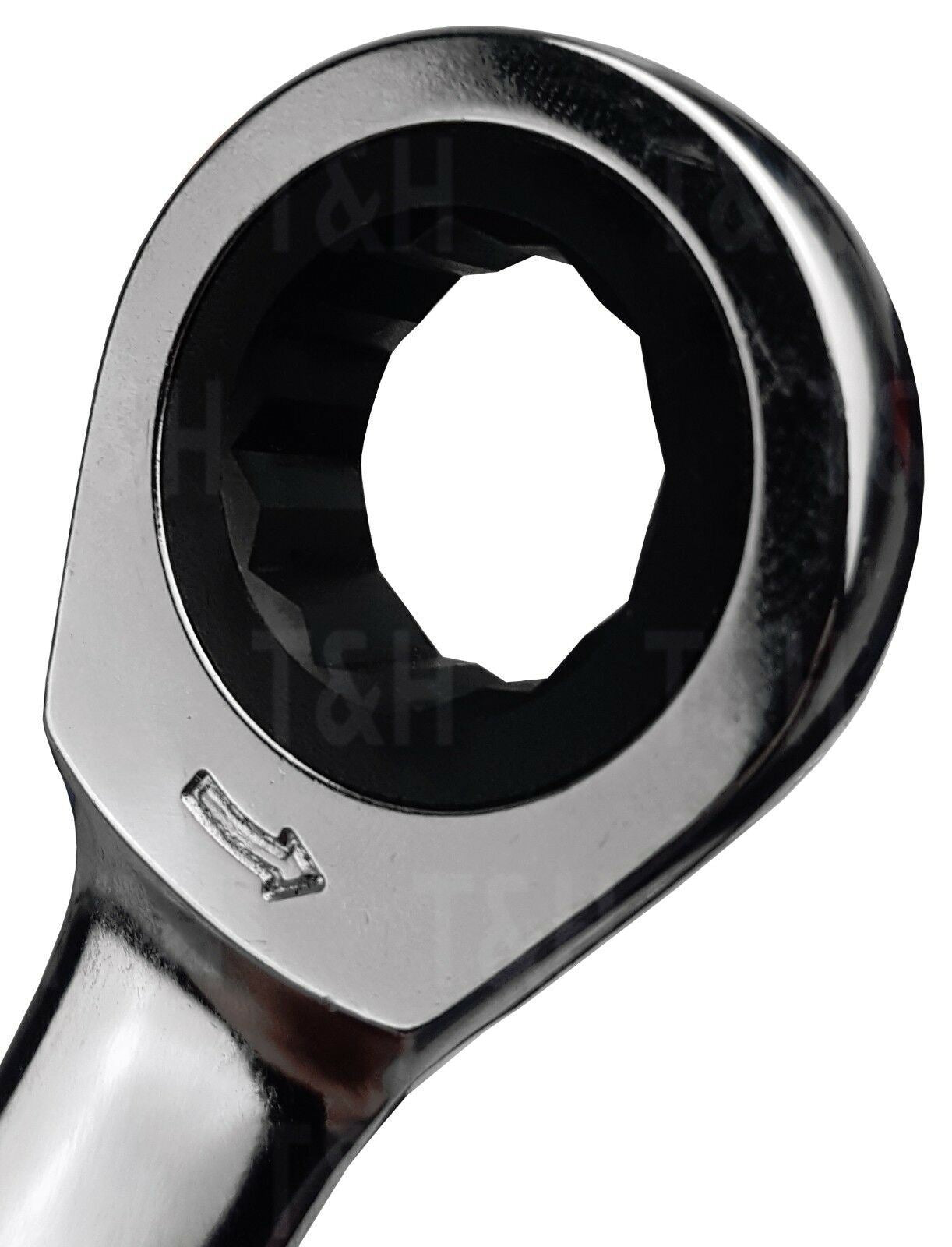 US PRO 20PCS RATCHET COMBINATION SPANNERS & ADAPTERS 8MM - 32MM