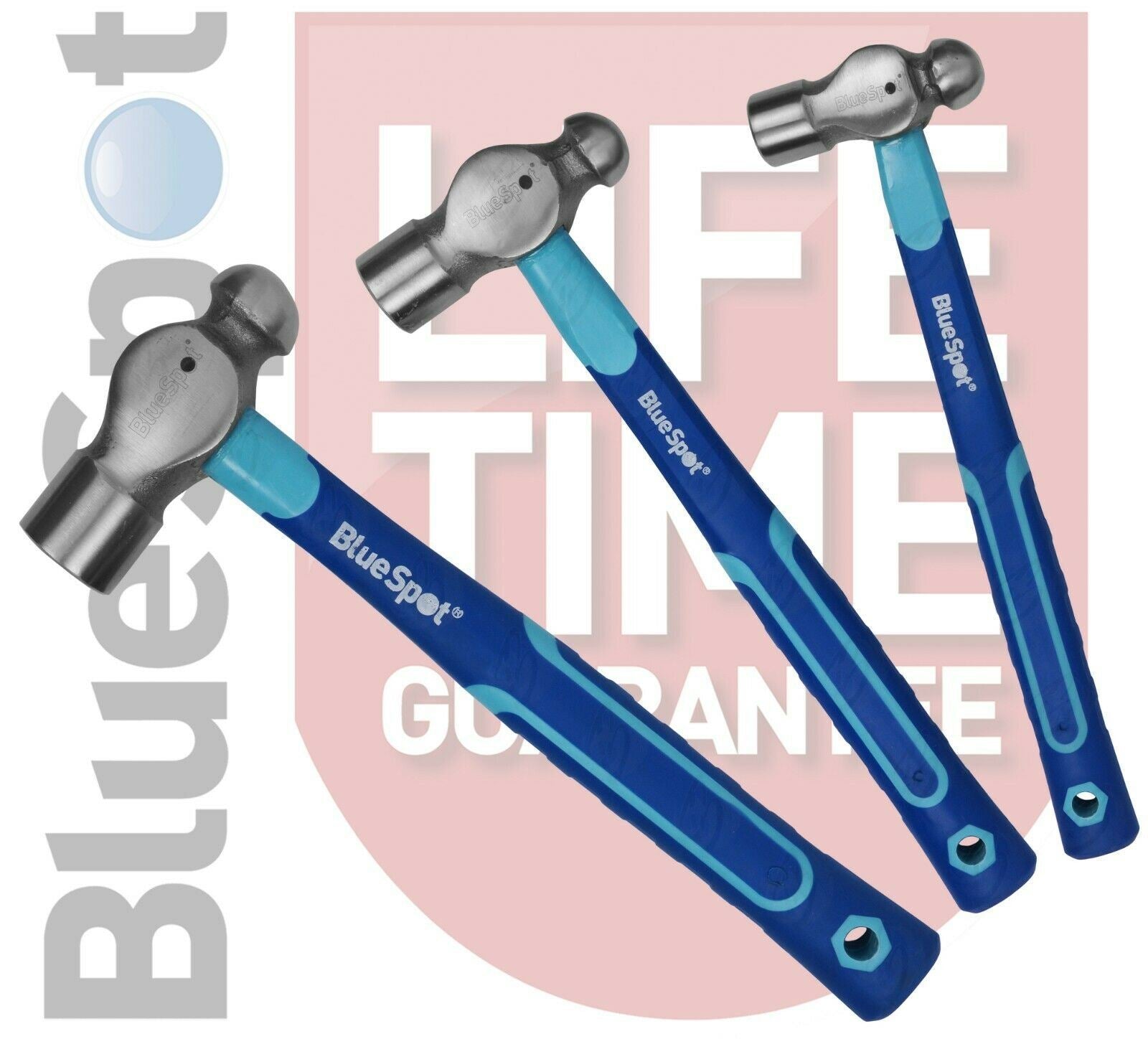 BLUESPOT 3PCS BALL PEIN HAMMER SET 8OZ - 16OZ - 32OZ
