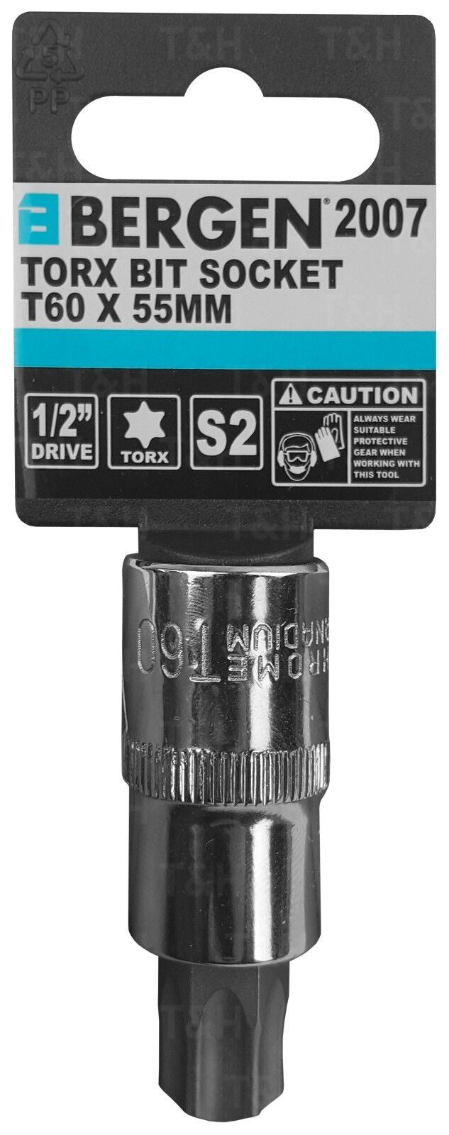 US Pro T60 1/2" Drive 55mm Long Torx Bit Socket ( Single ) 2007 / 3339