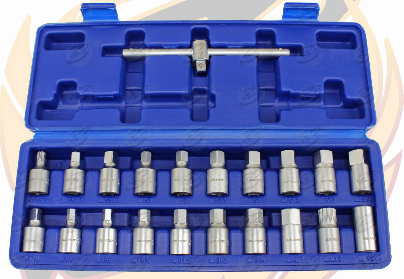 US Pro 21 Piece Master Drain Plug Key Set 3007