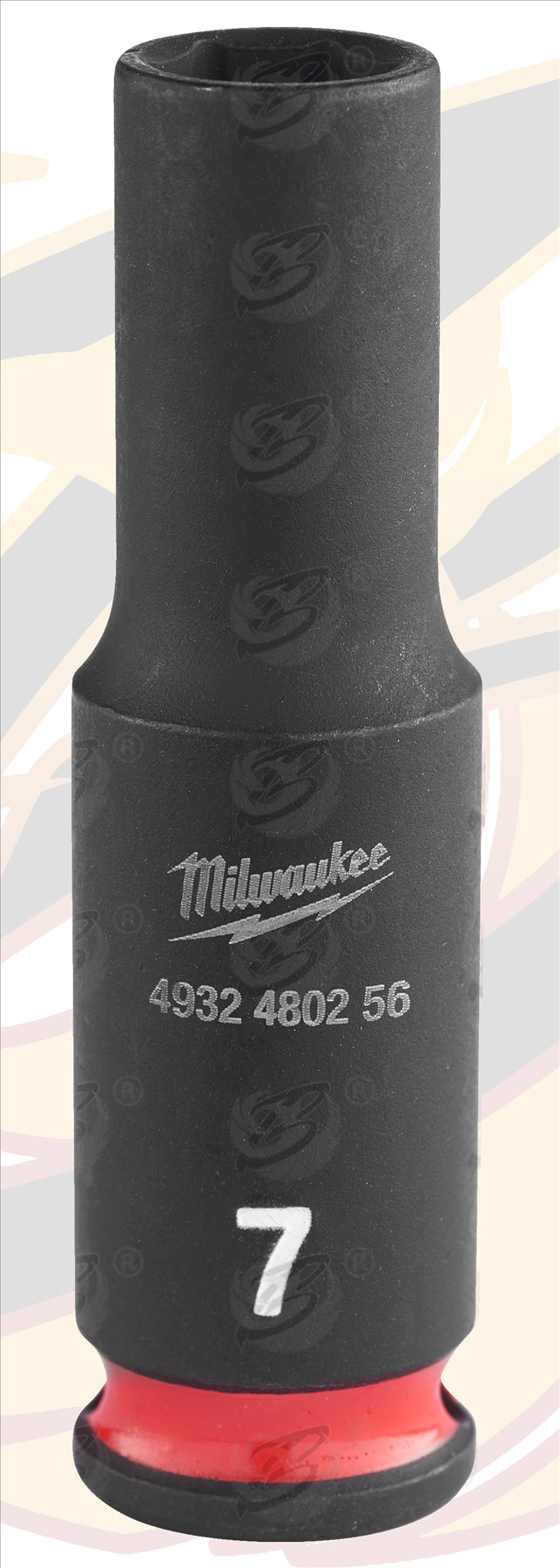 MILWAUKEE 7MM 1/4" DRIVE 6 POINT DEEP IMPACT SOCKET ( SINGLE )